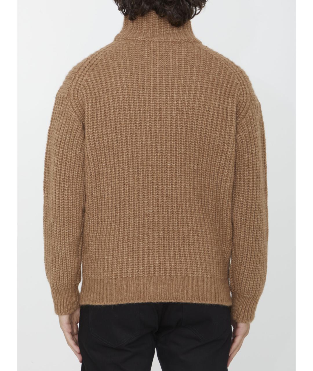 ROBERTO COLLINA Коричневый шерстяной джемпер / свитер, фото 5
