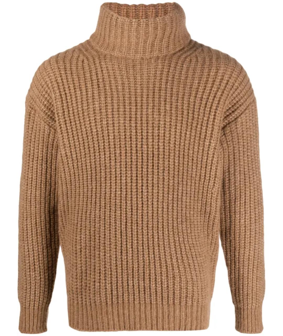 ROBERTO COLLINA Коричневый шерстяной джемпер / свитер, фото 1