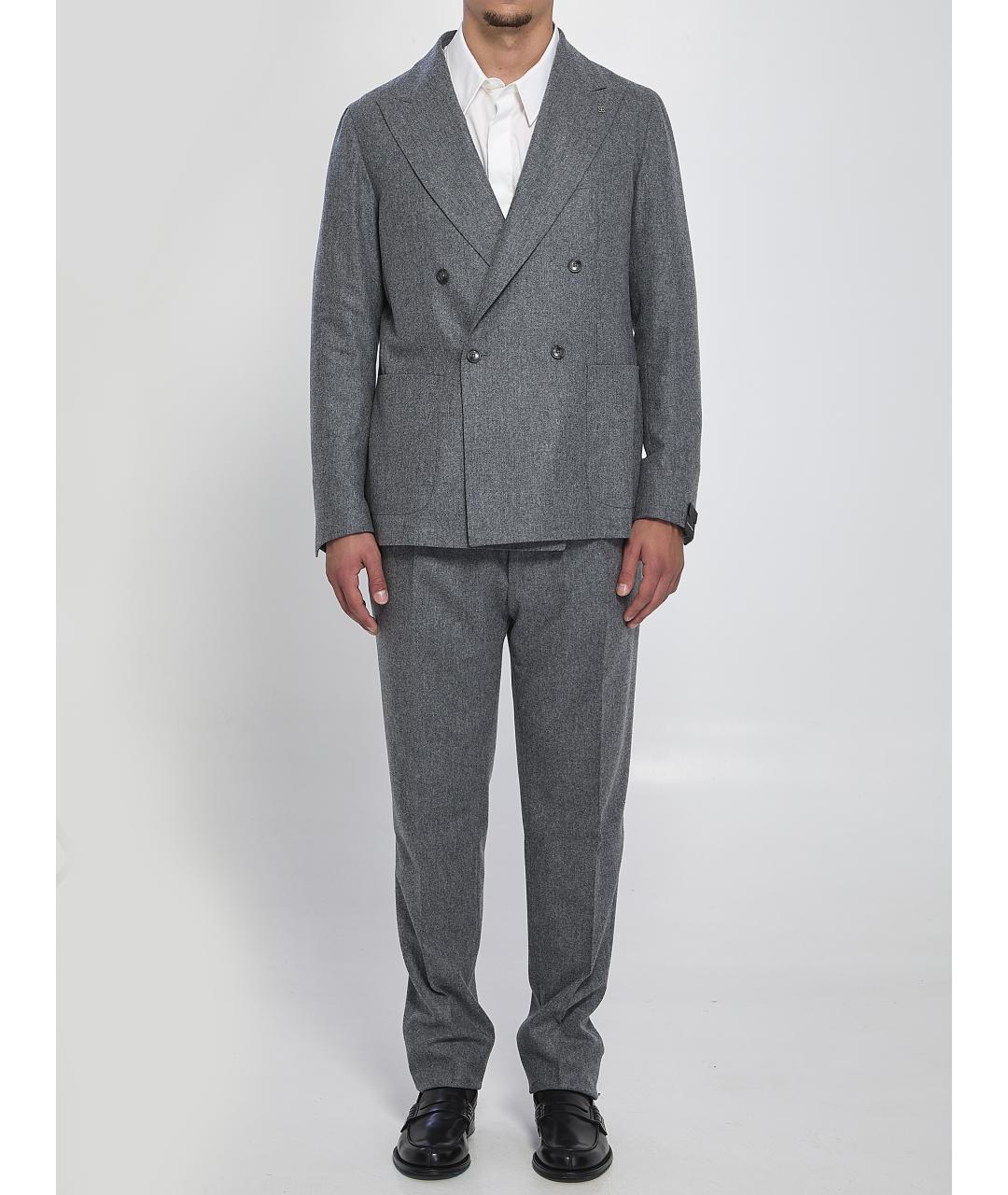 TAGLIATORE Серый классический костюм, фото 2