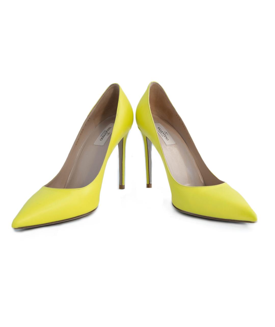 VALENTINO Желтые кожаные туфли, фото 4