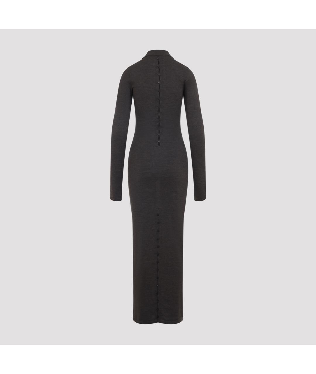 JACQUEMUS Коричневое шерстяное повседневное платье, фото 4