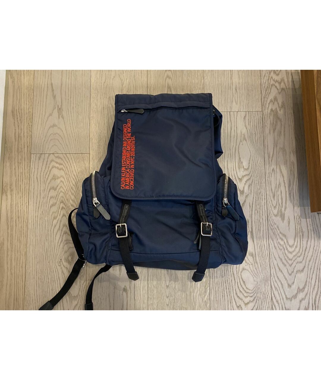 CALVIN KLEIN 205W39NYC Темно-синий синтетический рюкзак, фото 6