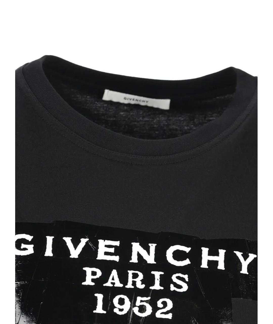 GIVENCHY Черная хлопковая футболка, фото 3