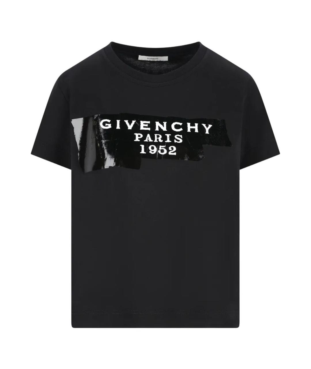 GIVENCHY Черная хлопковая футболка, фото 1