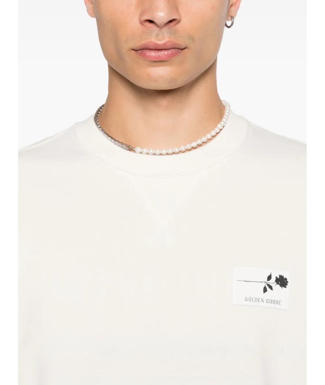 GOLDEN GOOSE DELUXE BRAND Белый хлопковый джемпер / свитер, фото 3