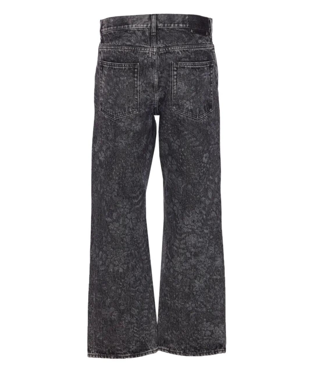 GOLDEN GOOSE DELUXE BRAND Антрацитовые хлопковые прямые джинсы, фото 2