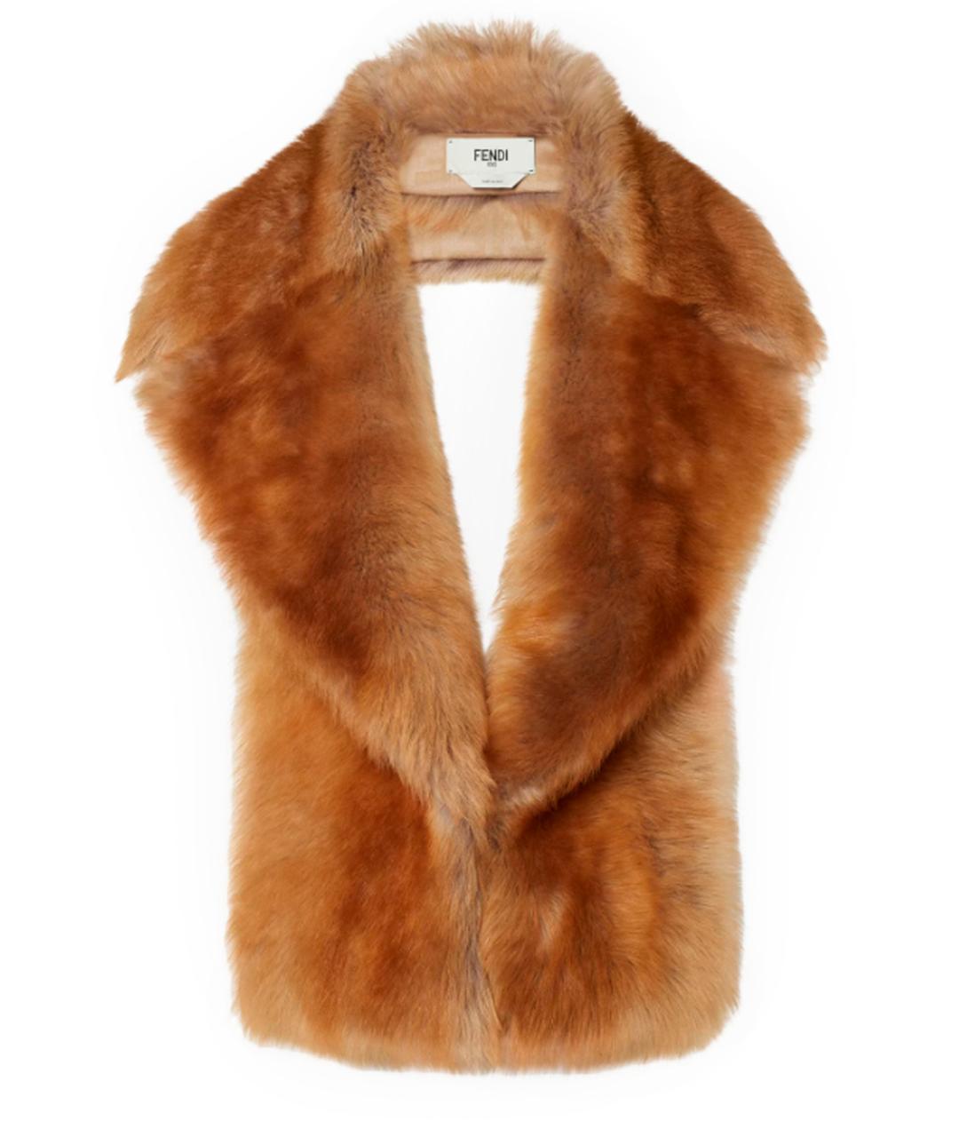 FENDI Коричневый шарф, фото 1