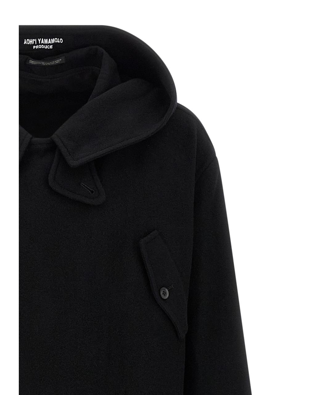 YOHJI YAMAMOTO Черное шерстяное пальто, фото 3