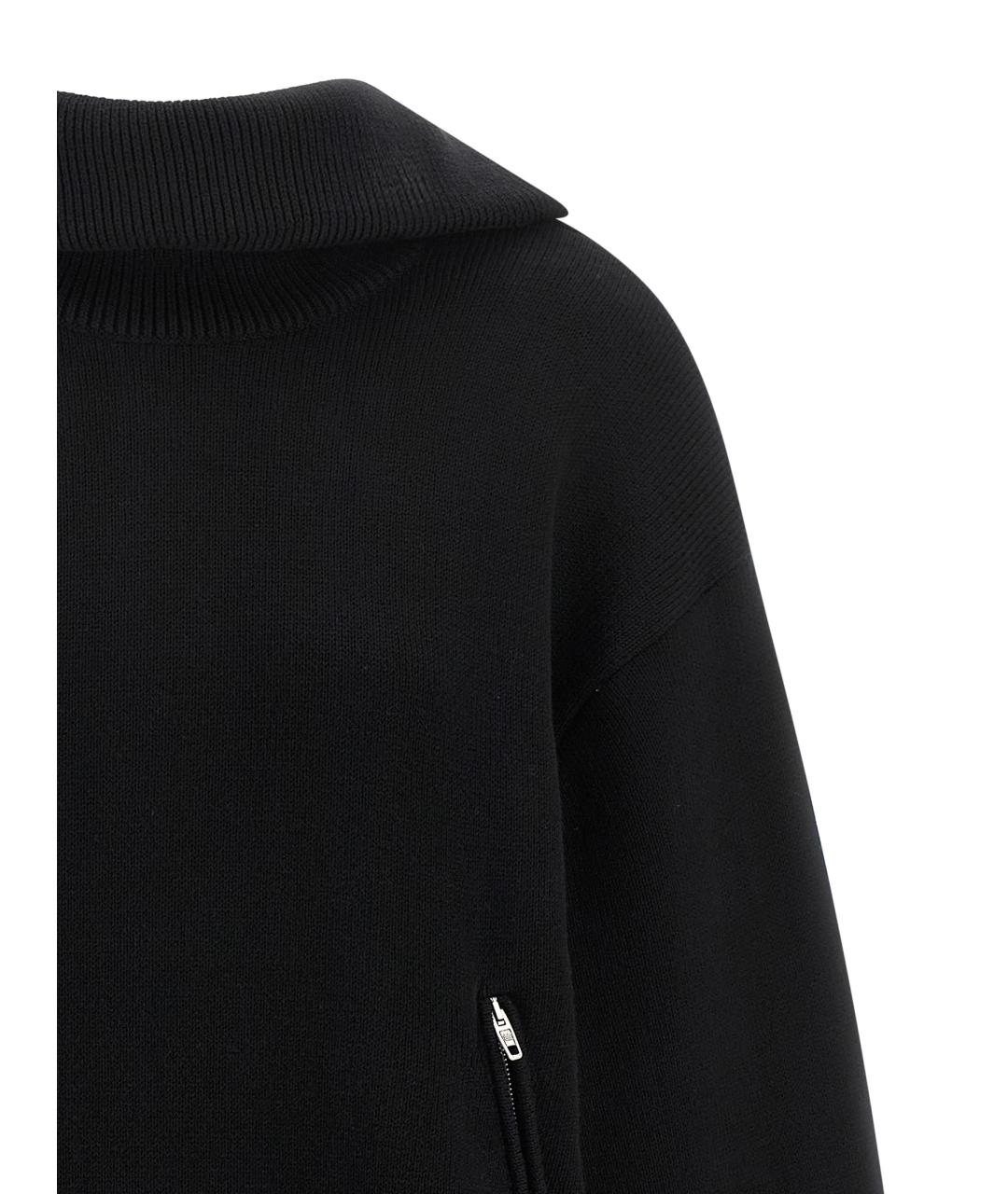 BALENCIAGA Черный хлопковый джемпер / свитер, фото 3