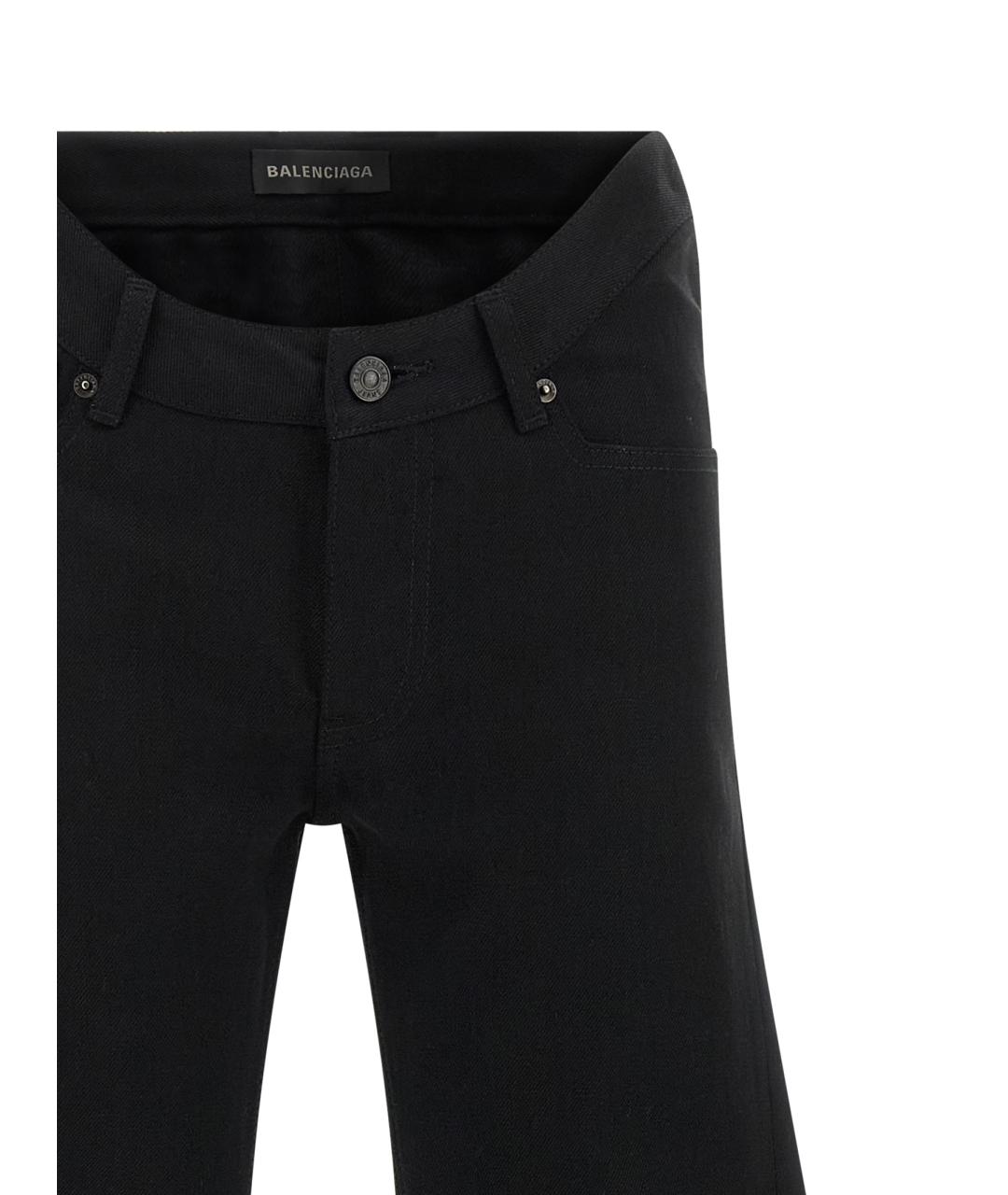 BALENCIAGA Черные хлопковые прямые джинсы, фото 3