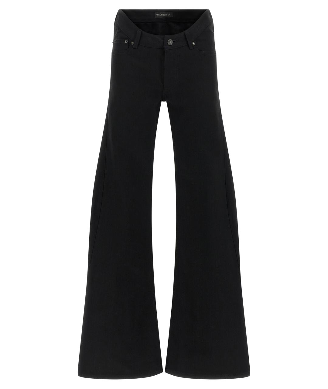 BALENCIAGA Черные хлопковые прямые джинсы, фото 1