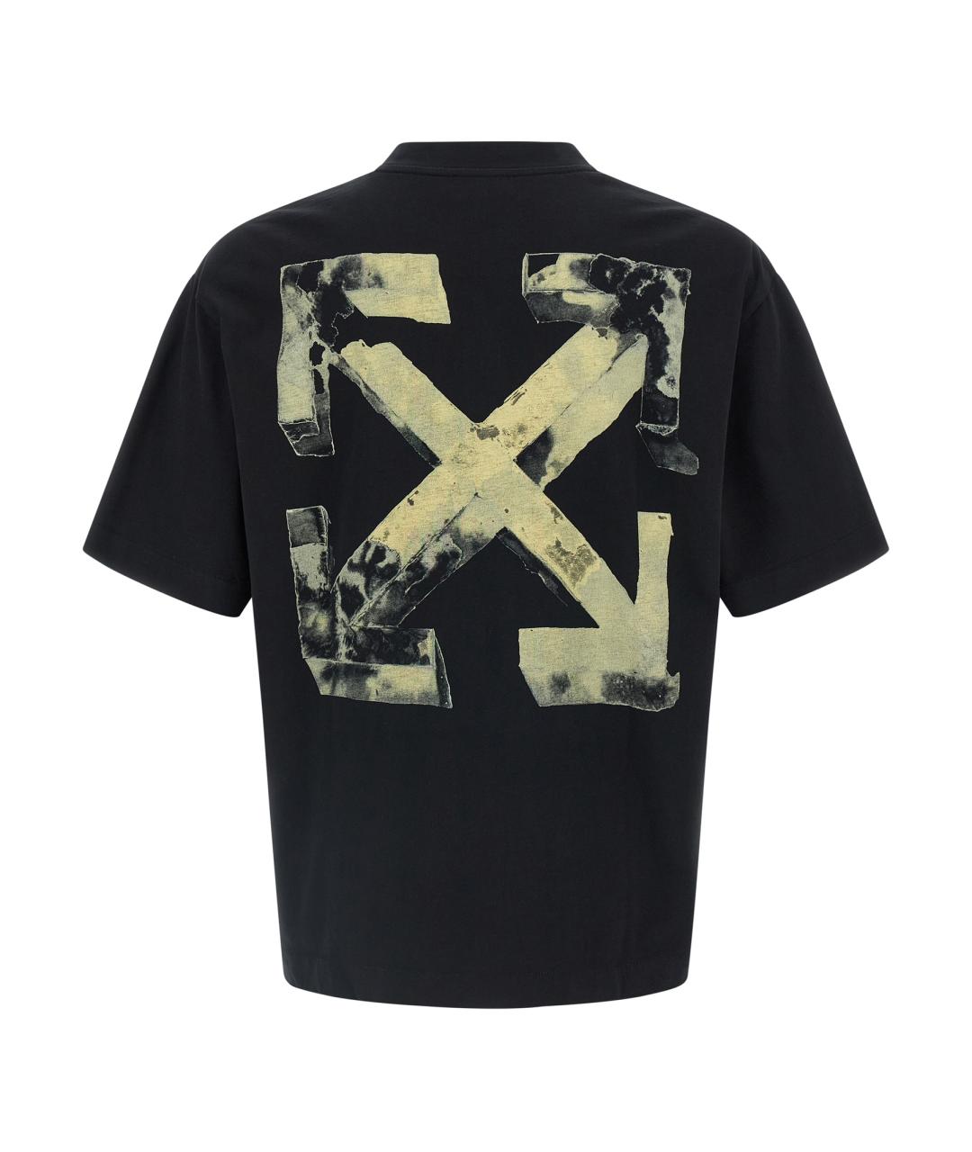 OFF-WHITE Черная хлопковая футболка, фото 2