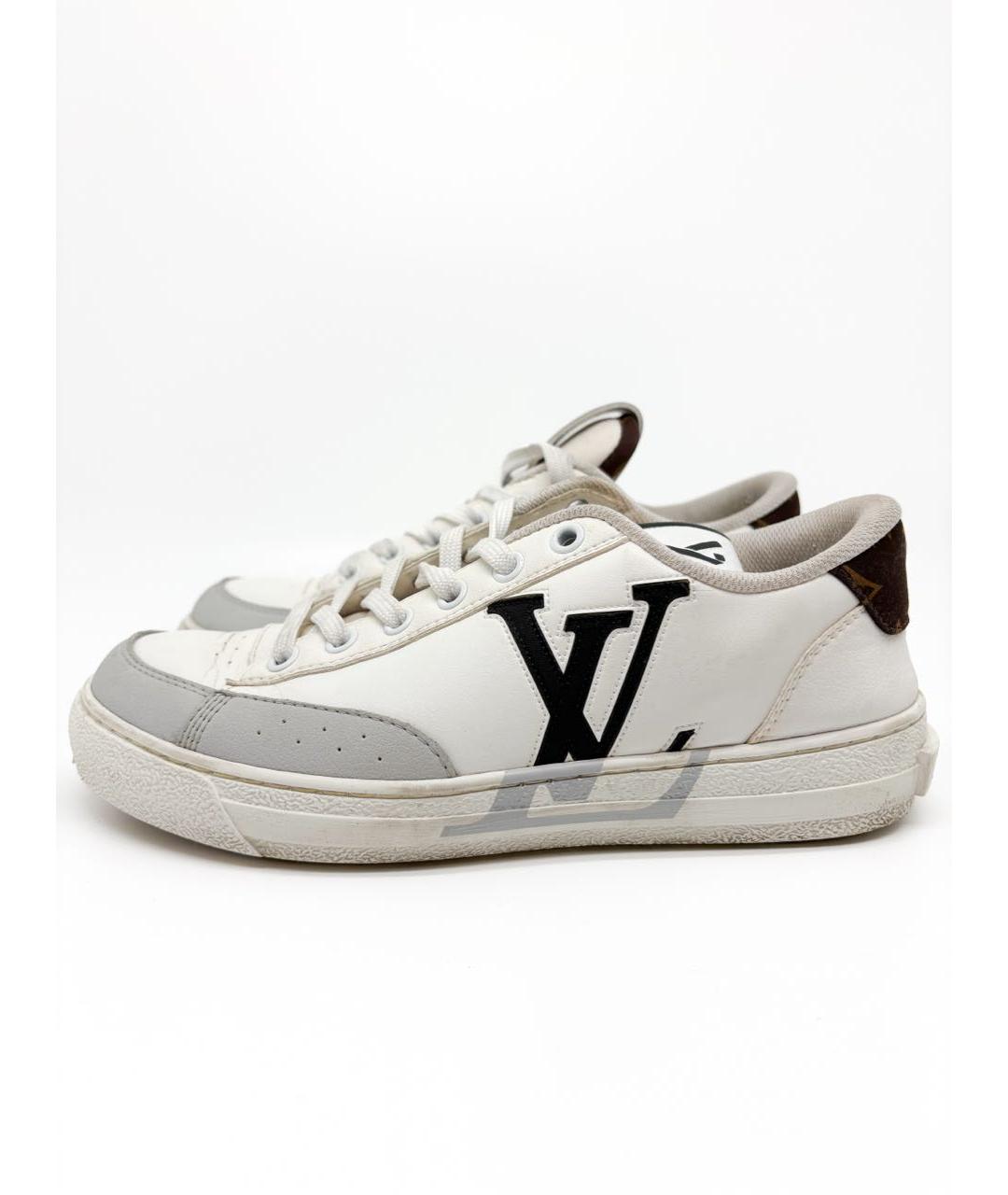 LOUIS VUITTON Белые кожаные кроссовки, фото 5