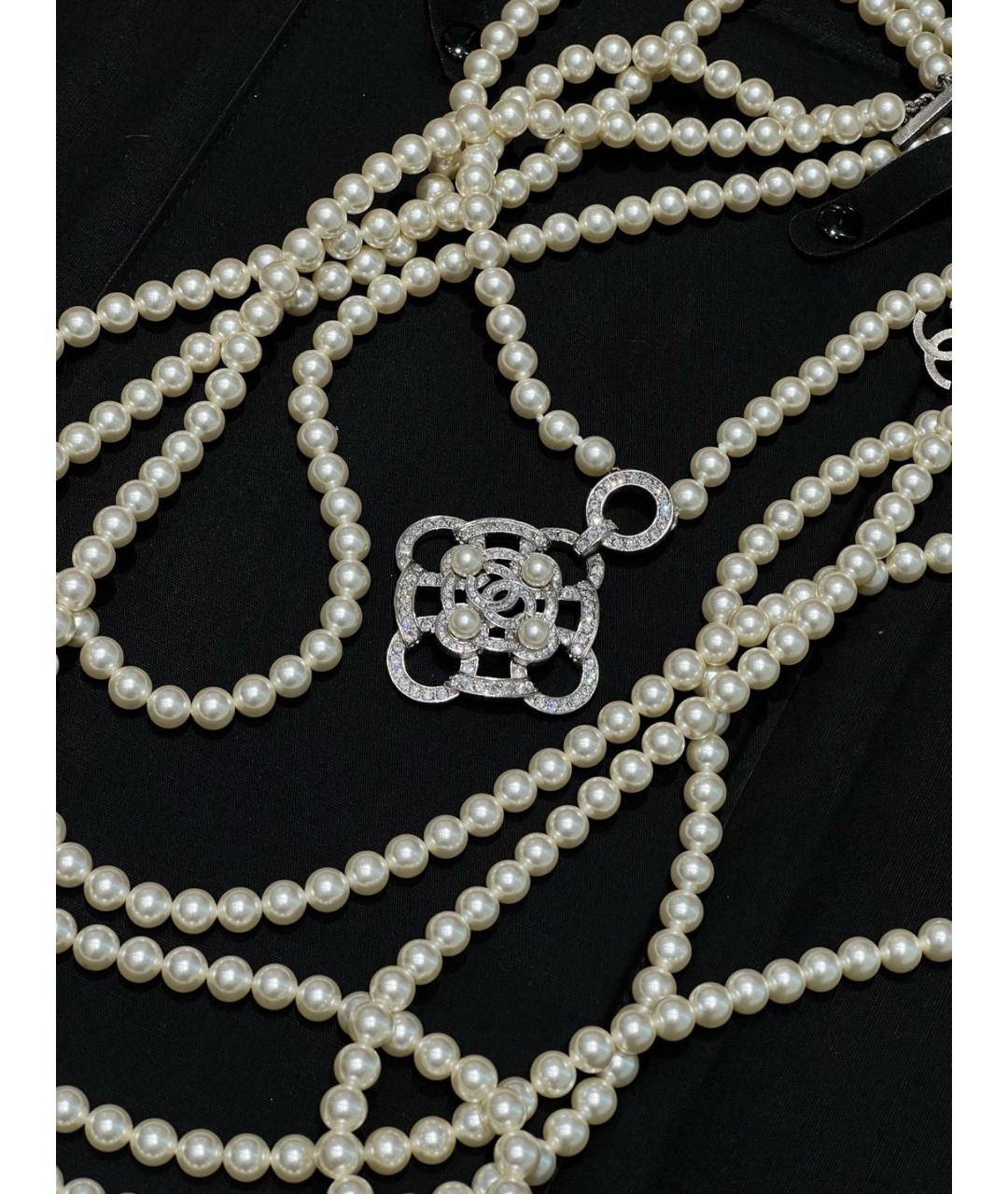 CHANEL Белое колье, фото 3