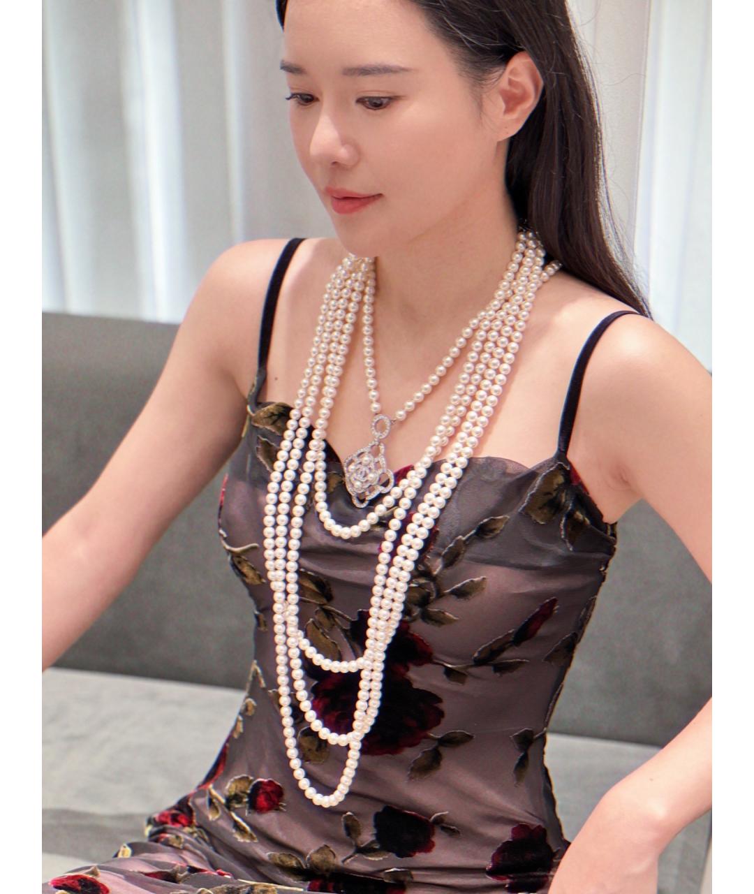 CHANEL Белое колье, фото 5