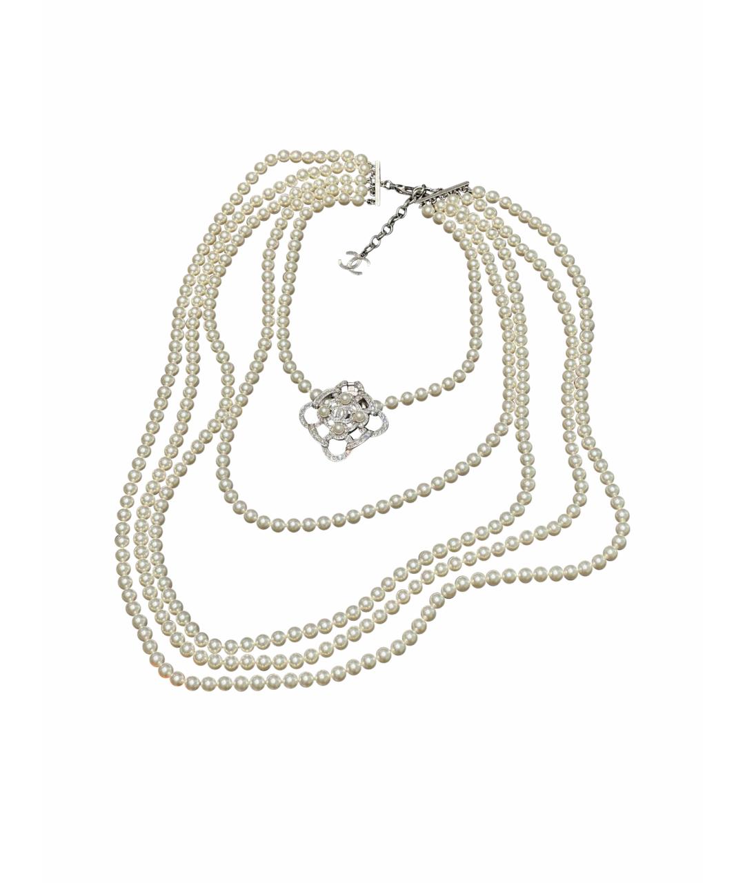 CHANEL Белое колье, фото 1
