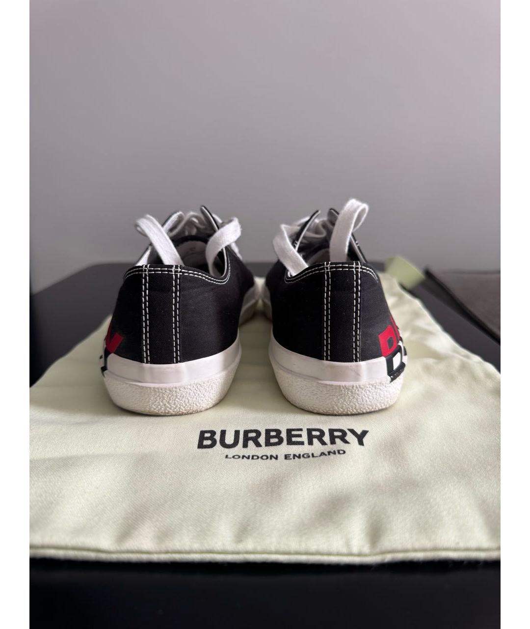 BURBERRY Текстильные кеды, фото 3