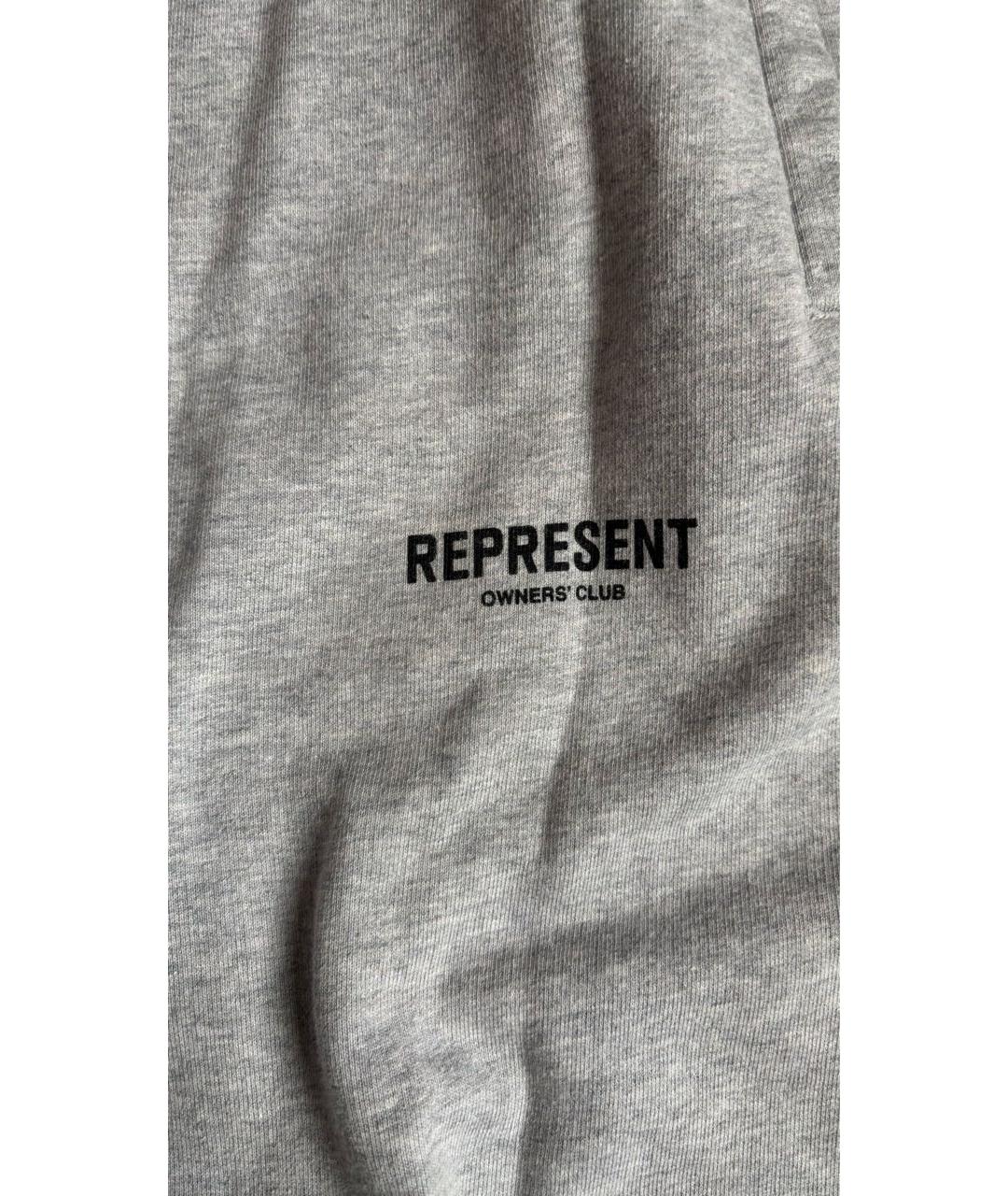 REPRESENT Серые хлопковые повседневные брюки, фото 6