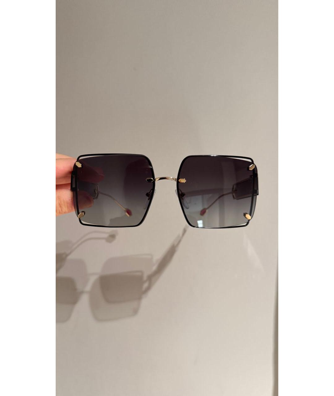 BVLGARI Фиолетовые металлические солнцезащитные очки, фото 7