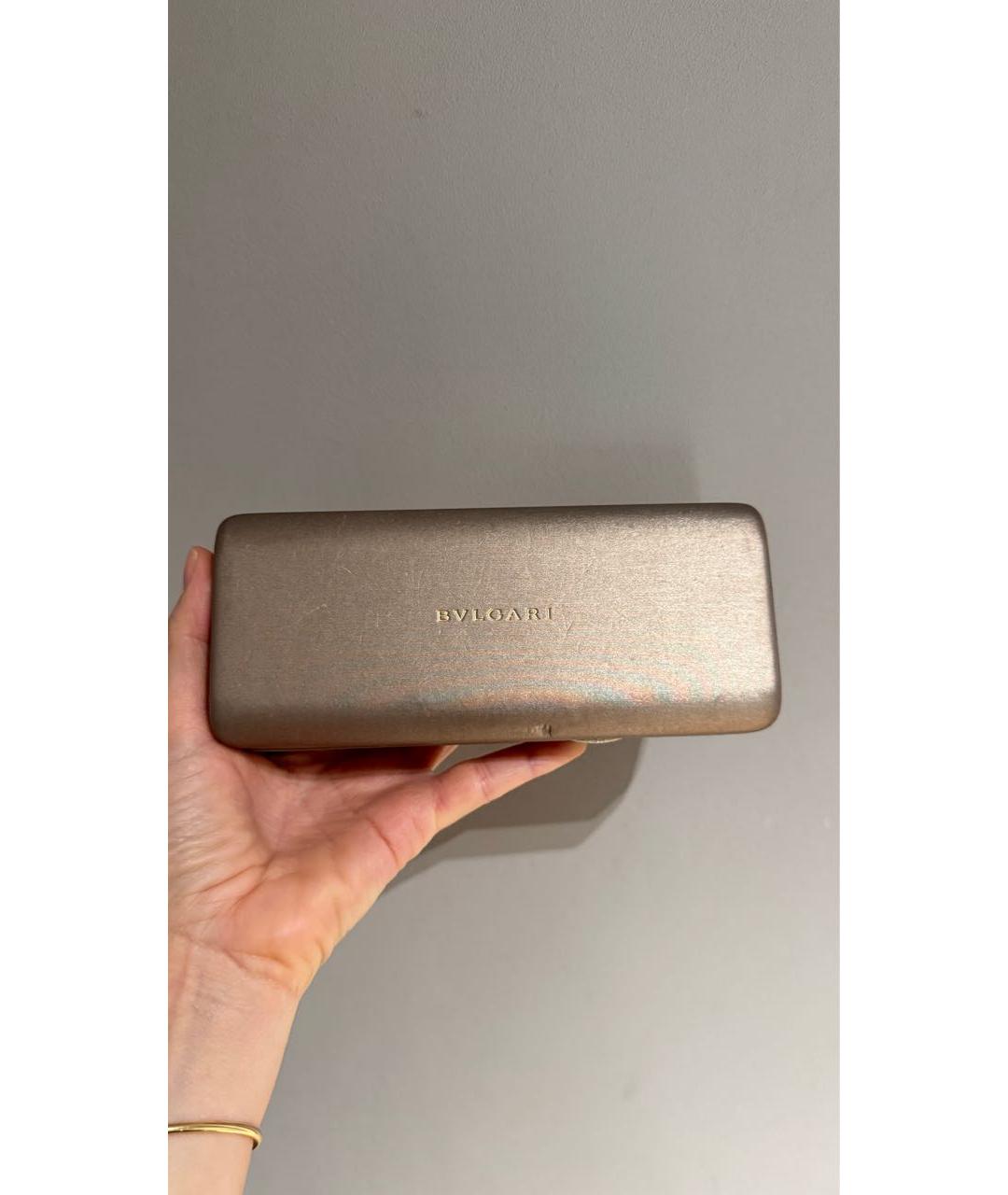 BVLGARI Фиолетовые металлические солнцезащитные очки, фото 4