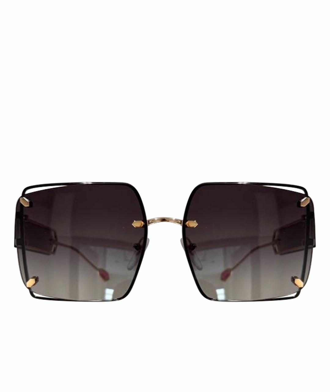BVLGARI Фиолетовые металлические солнцезащитные очки, фото 1