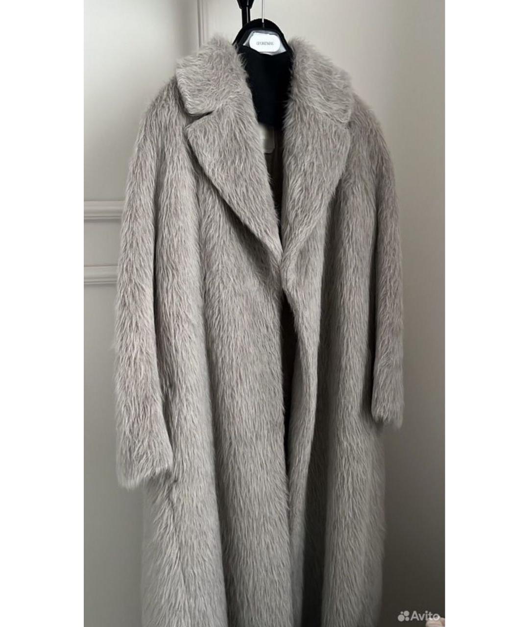 'S MAX MARA Серое шерстяное пальто, фото 8