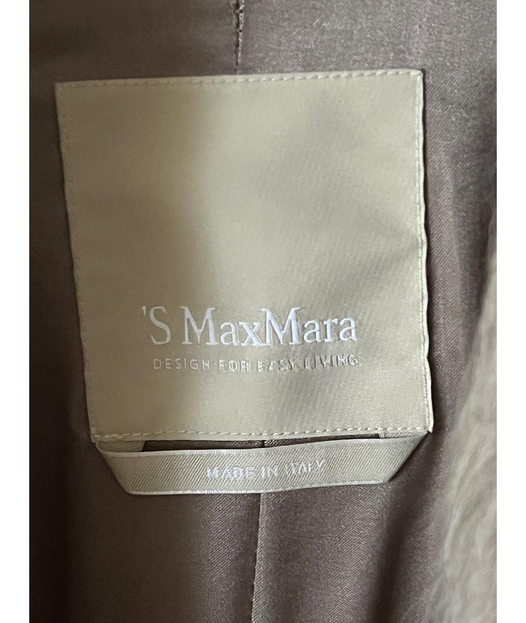 'S MAX MARA Серое шерстяное пальто, фото 7