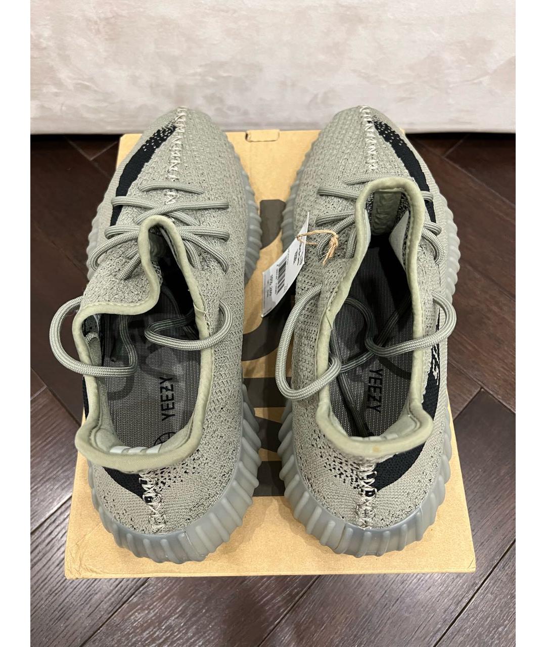 ADIDAS YEEZY Хаки низкие кроссовки / кеды, фото 2