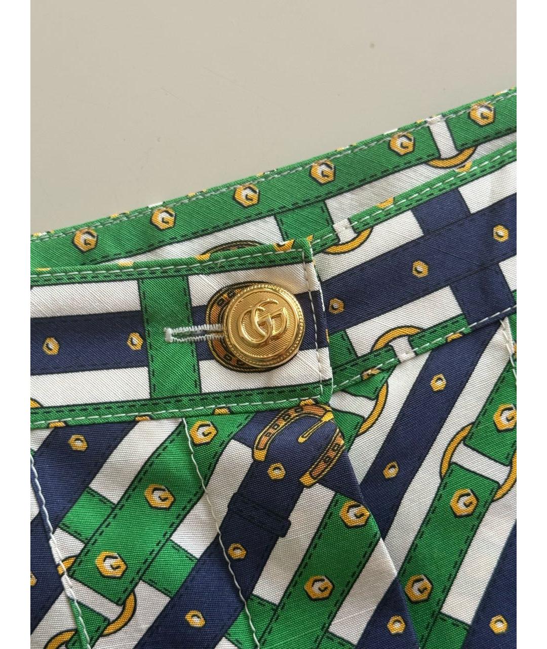 GUCCI Зеленая шелковая юбка миди, фото 5