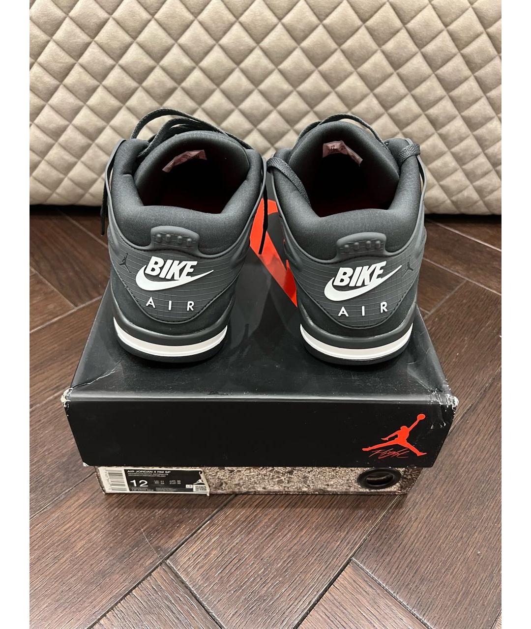 JORDAN Черные нубуковые низкие кроссовки / кеды, фото 3