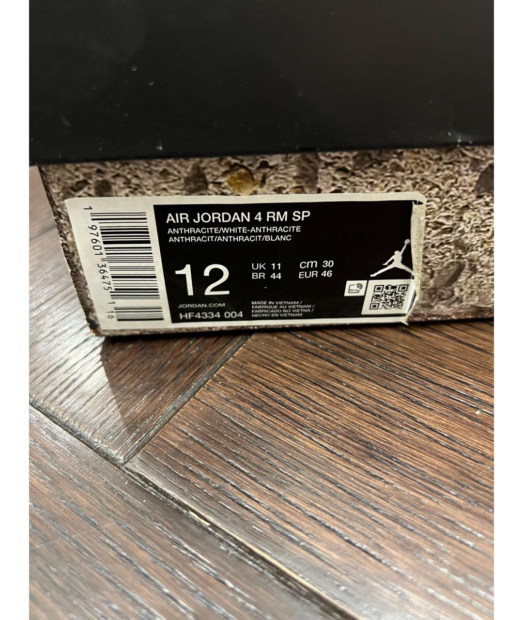 JORDAN Черные нубуковые низкие кроссовки / кеды, фото 5