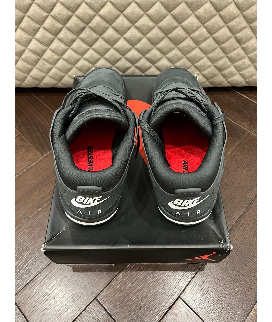 JORDAN Черные нубуковые низкие кроссовки / кеды, фото 2