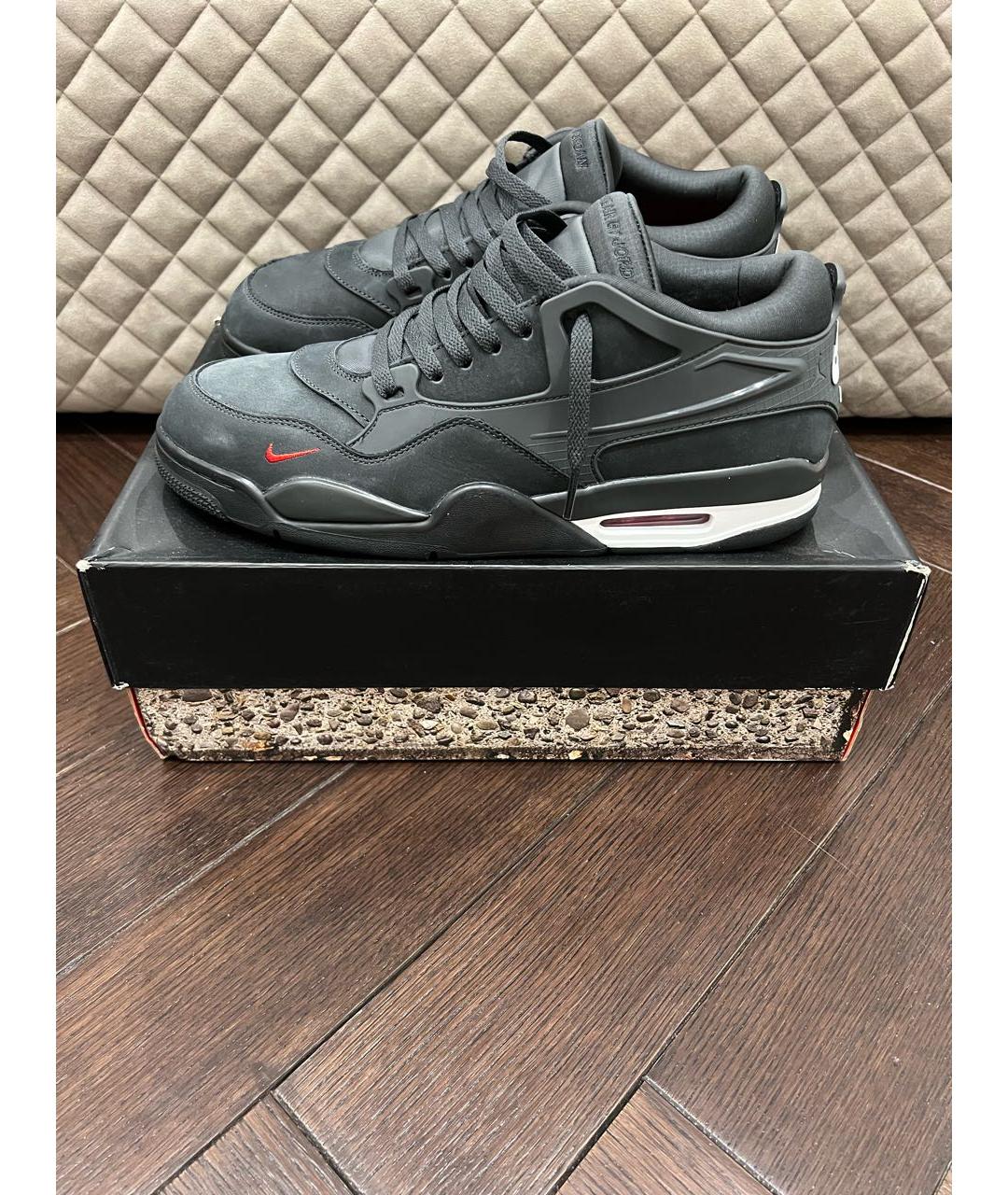 JORDAN Черные нубуковые низкие кроссовки / кеды, фото 7