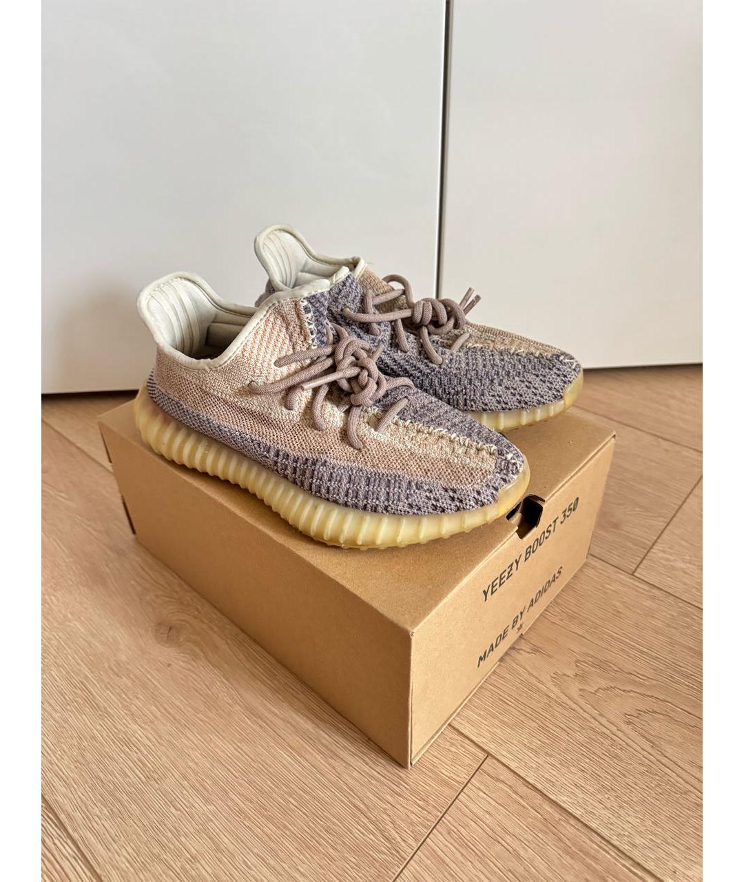 ADIDAS YEEZY Бежевые текстильные кроссовки, фото 8