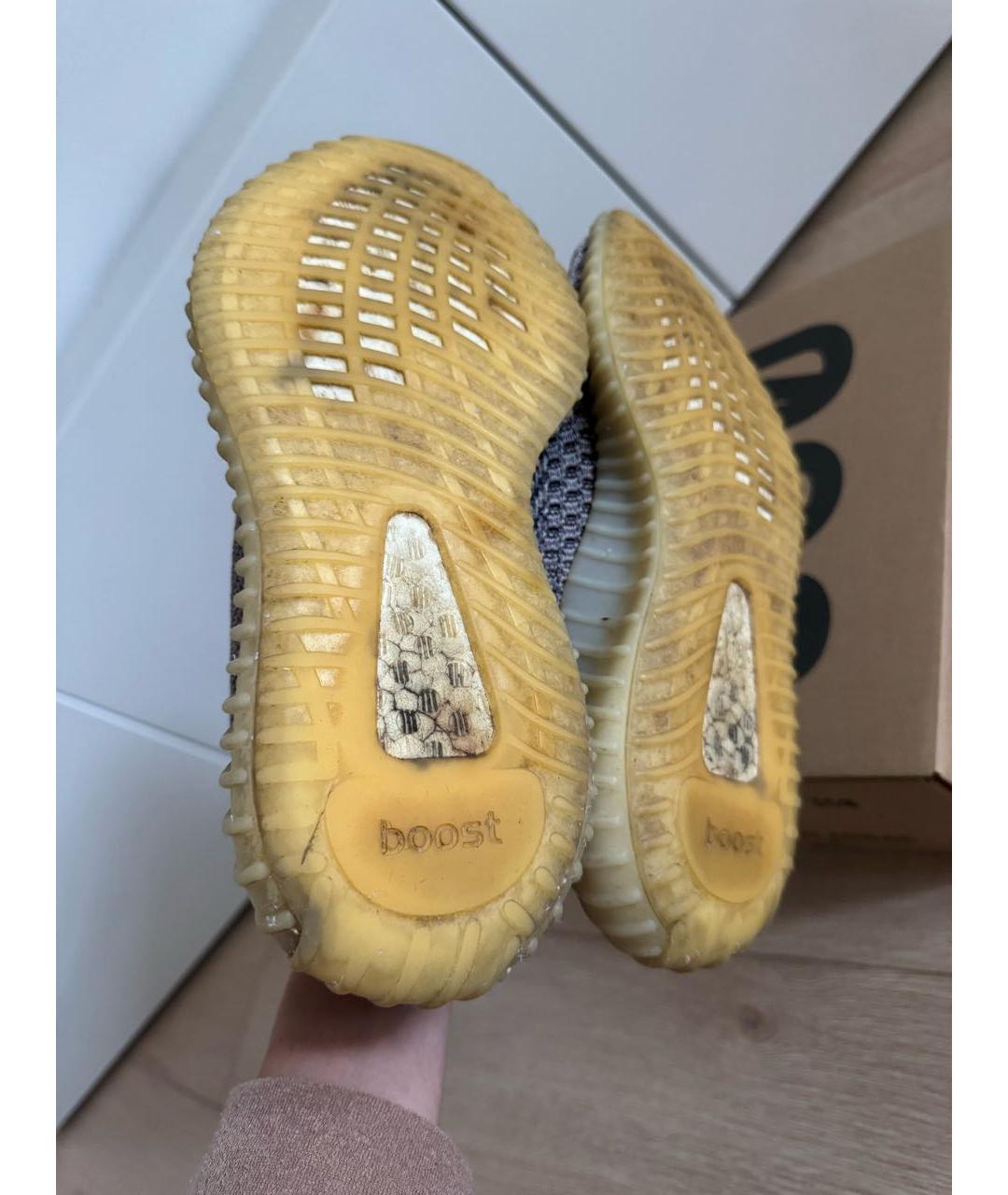 ADIDAS YEEZY Бежевые текстильные кроссовки, фото 7
