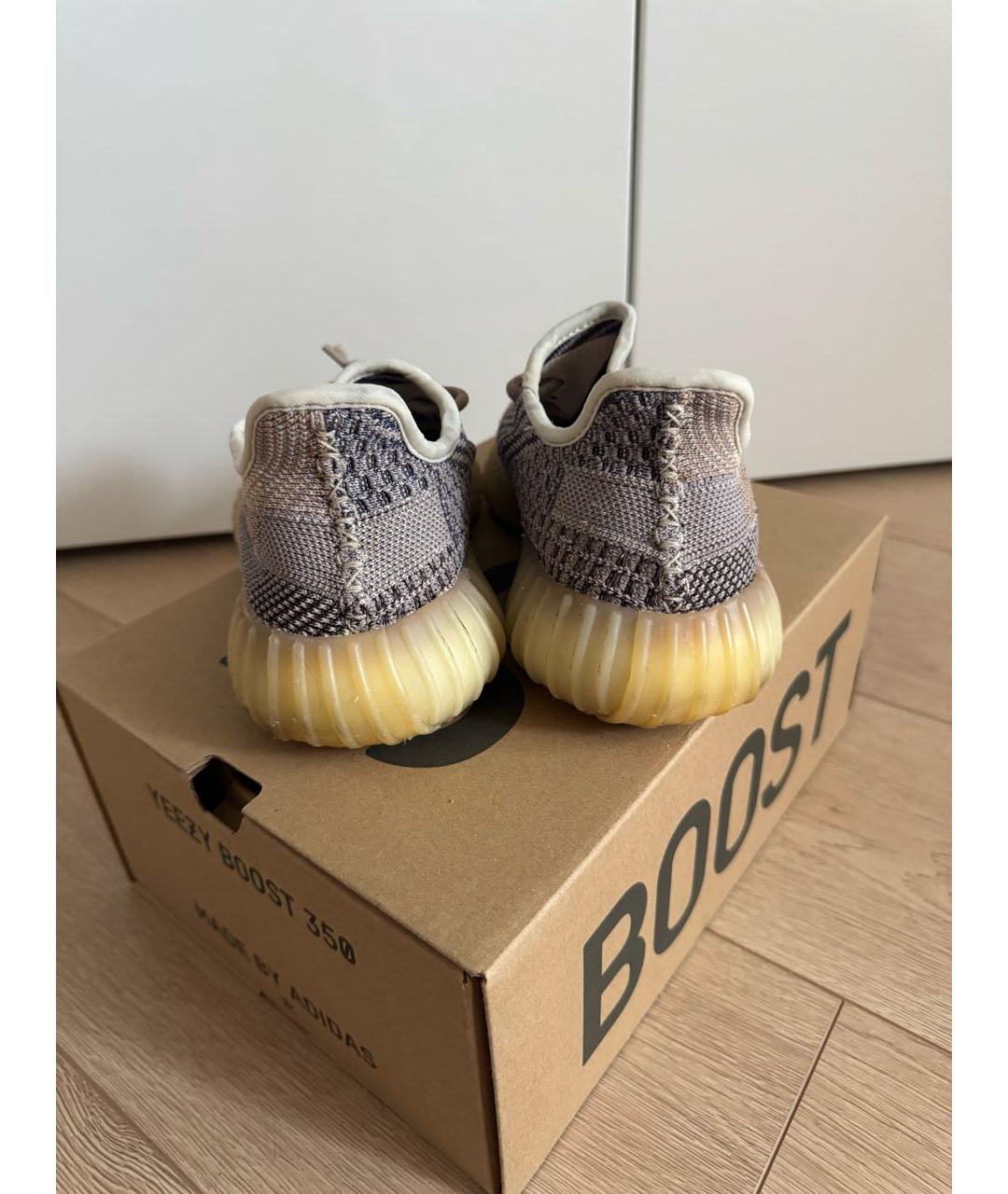 ADIDAS YEEZY Бежевые текстильные кроссовки, фото 4