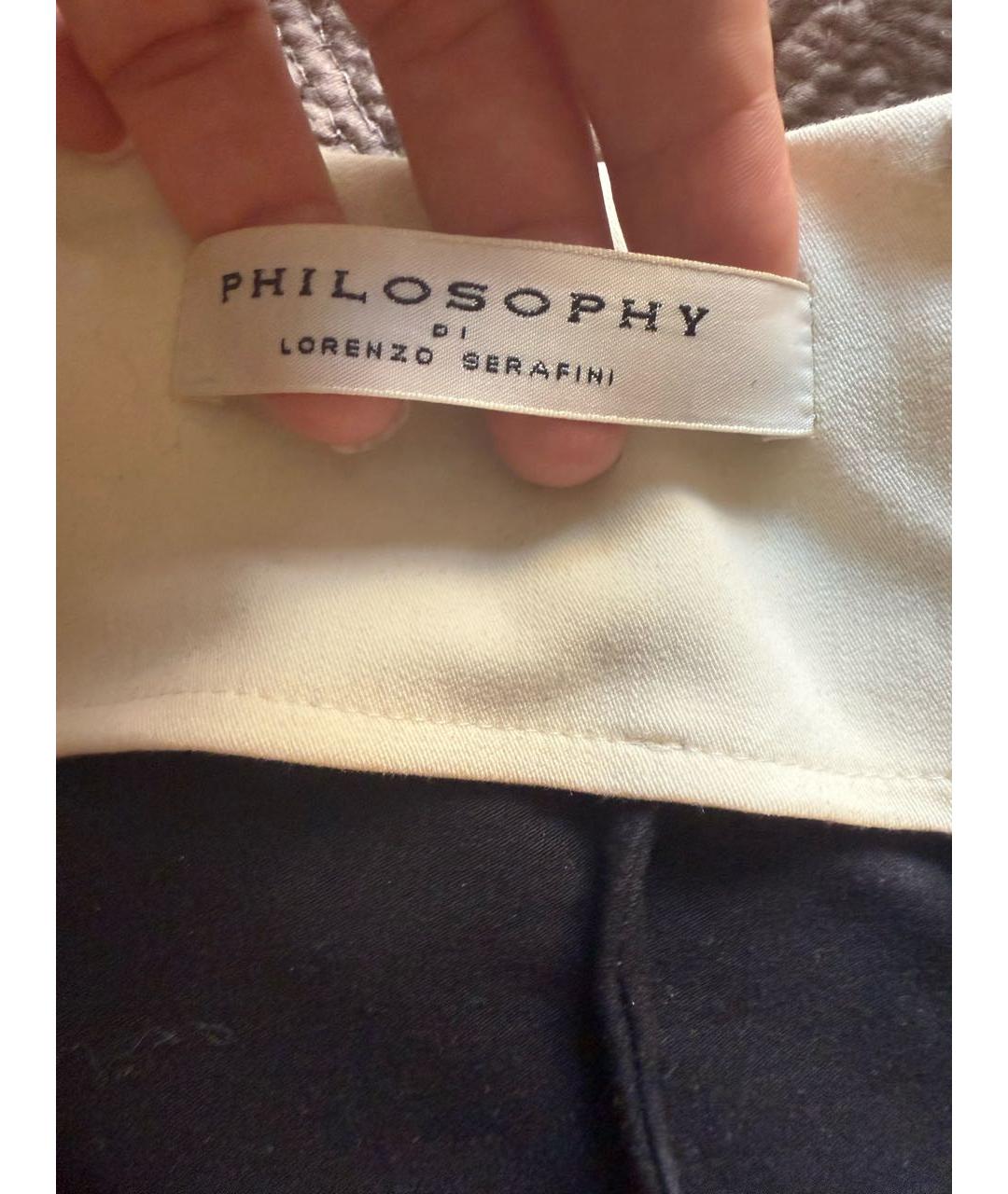 PHILOSOPHY DI LORENZO SERAFINI Черное хлопко-эластановое коктейльное платье, фото 3