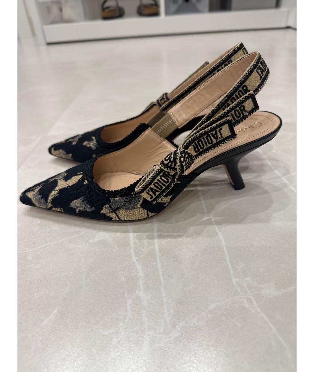 CHRISTIAN DIOR Черные босоножки, фото 6