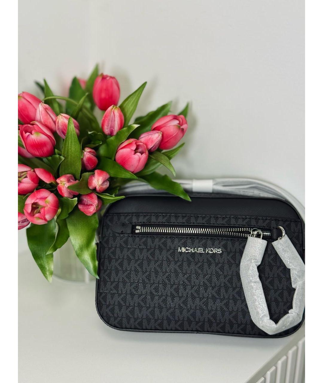 MICHAEL KORS Черная сумка через плечо из искусственной кожи, фото 2