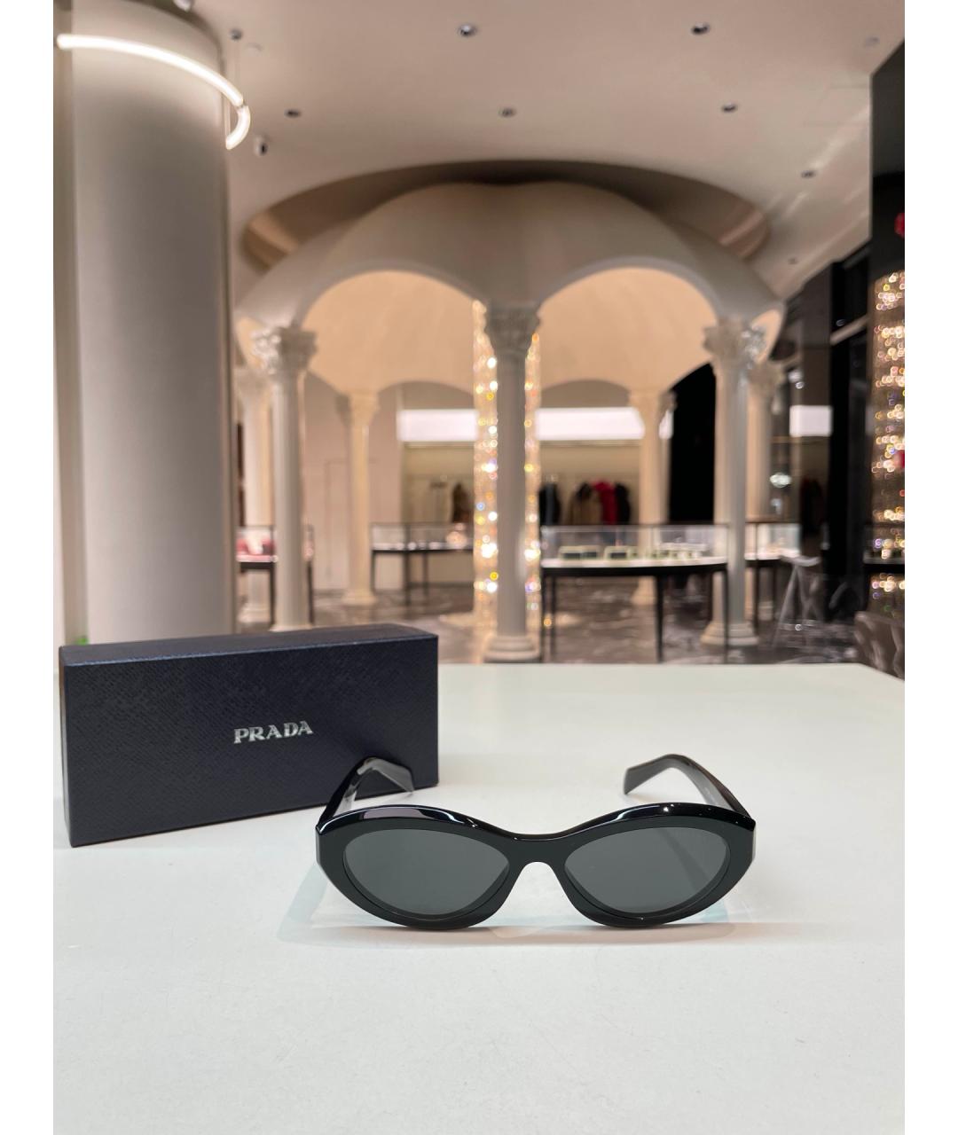 PRADA Черные деревянные солнцезащитные очки, фото 2