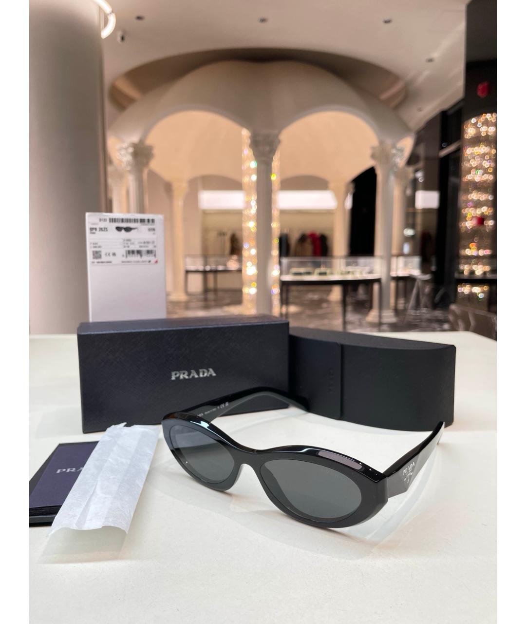 PRADA Черные деревянные солнцезащитные очки, фото 6