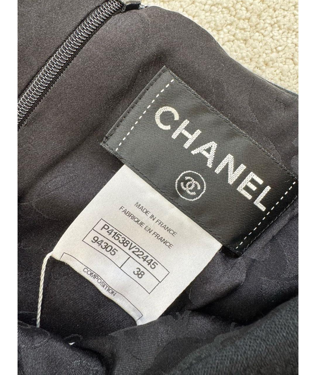 CHANEL Черное шерстяное коктейльное платье, фото 3