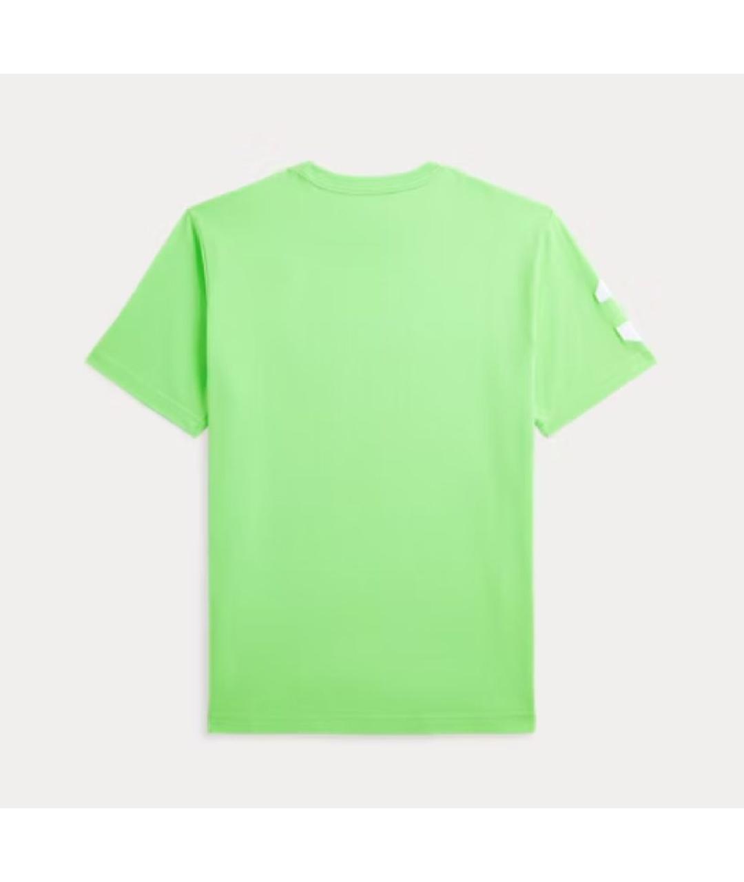 POLO RALPH LAUREN Салатовая хлопковая футболка, фото 2