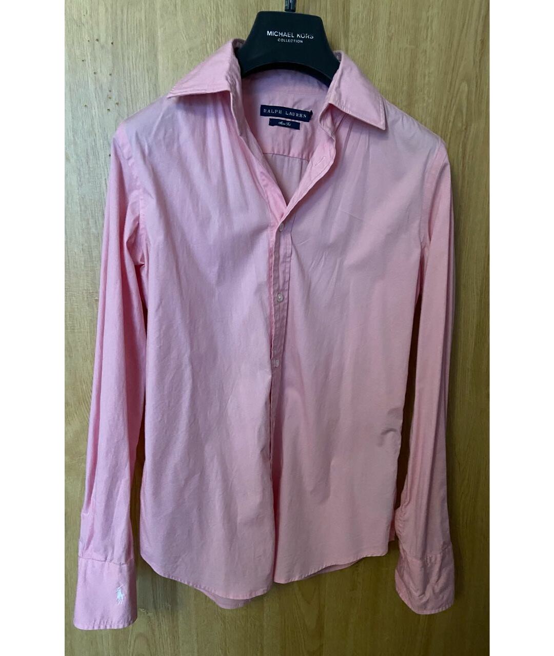 RALPH LAUREN Розовая хлопковая рубашка, фото 8