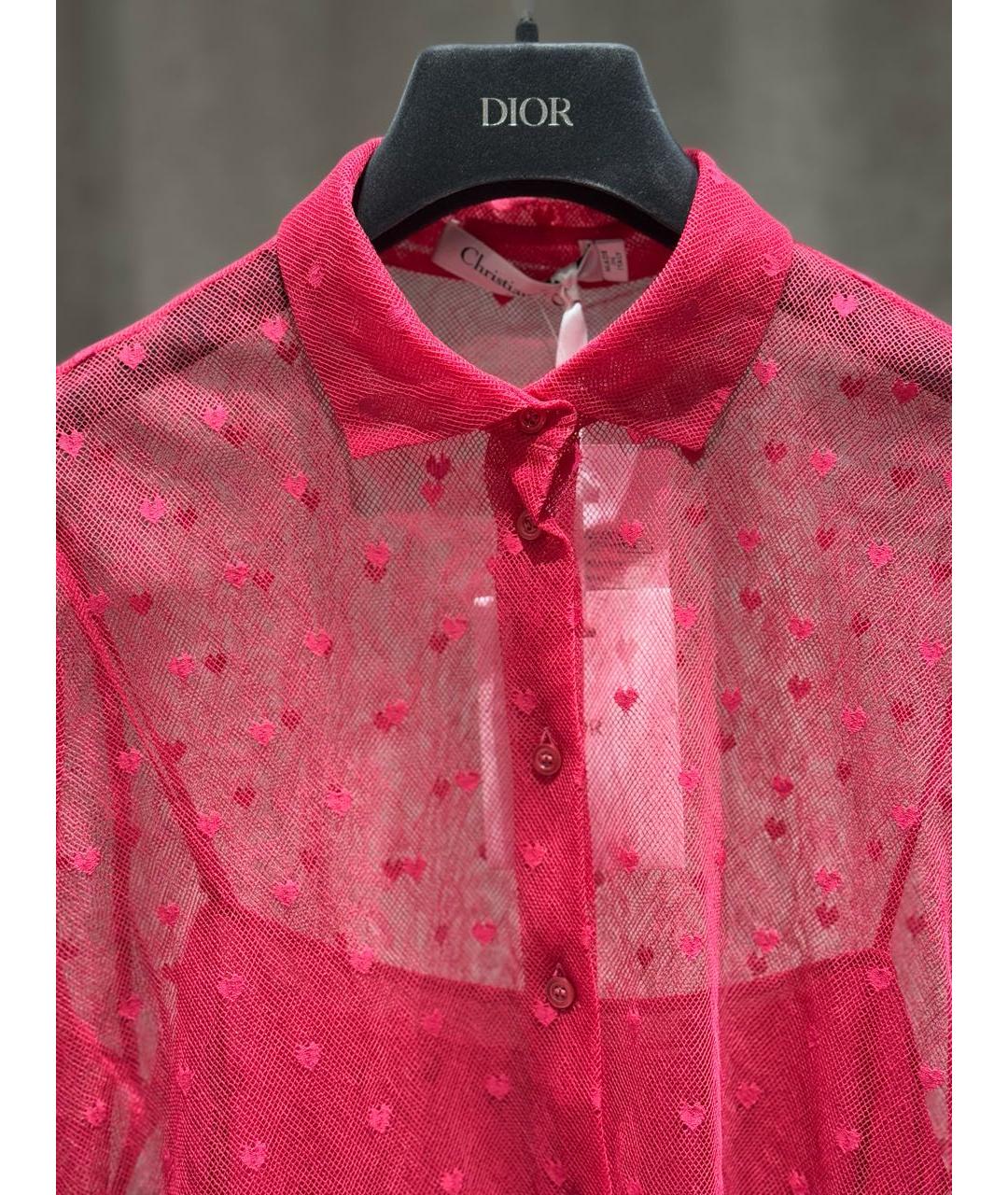 CHRISTIAN DIOR Фуксия хлопковая блузы, фото 4