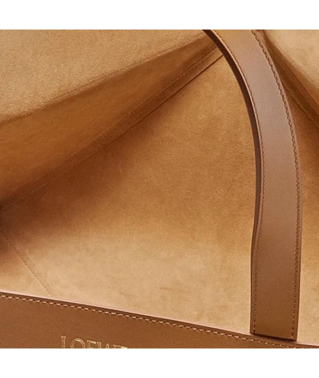 LOEWE Коричневая кожаная сумка тоут, фото 5