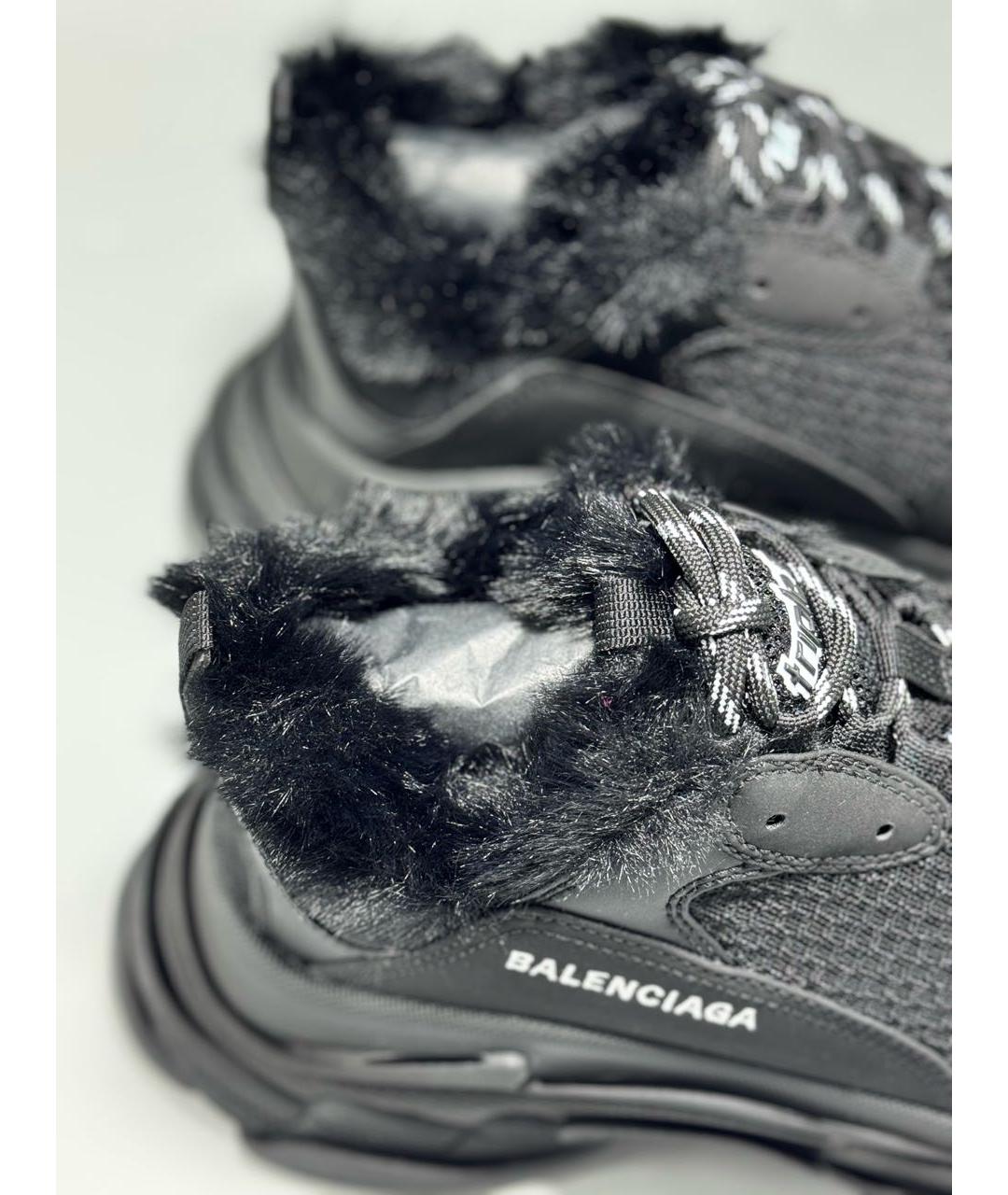 BALENCIAGA Черные низкие кроссовки / кеды, фото 3