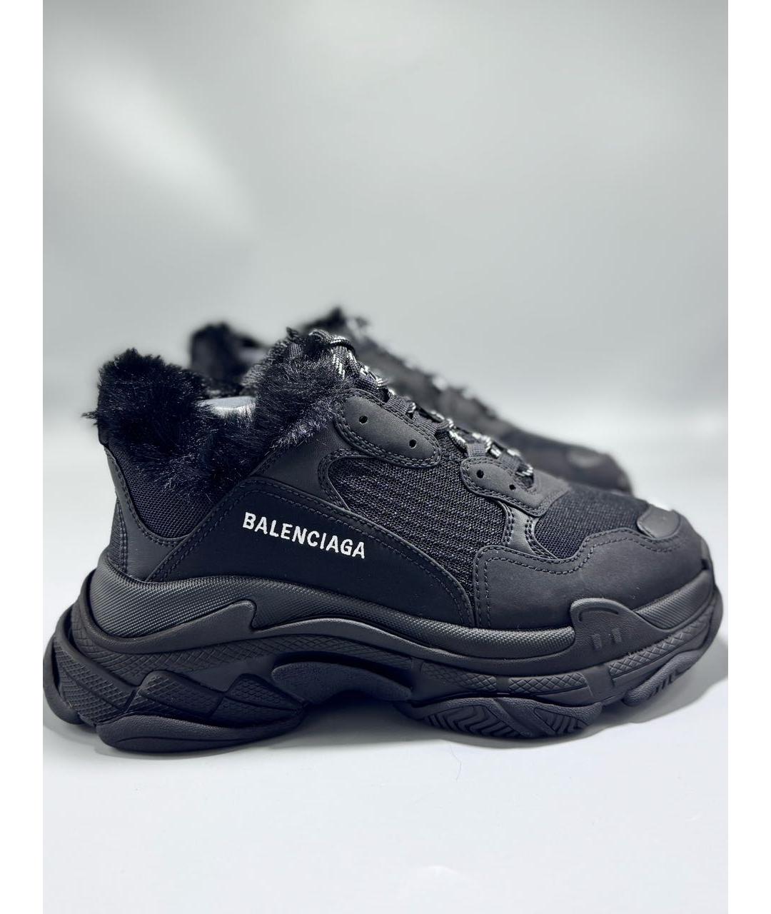 BALENCIAGA Черные низкие кроссовки / кеды, фото 6
