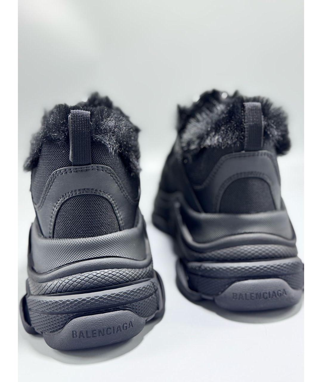 BALENCIAGA Черные низкие кроссовки / кеды, фото 4