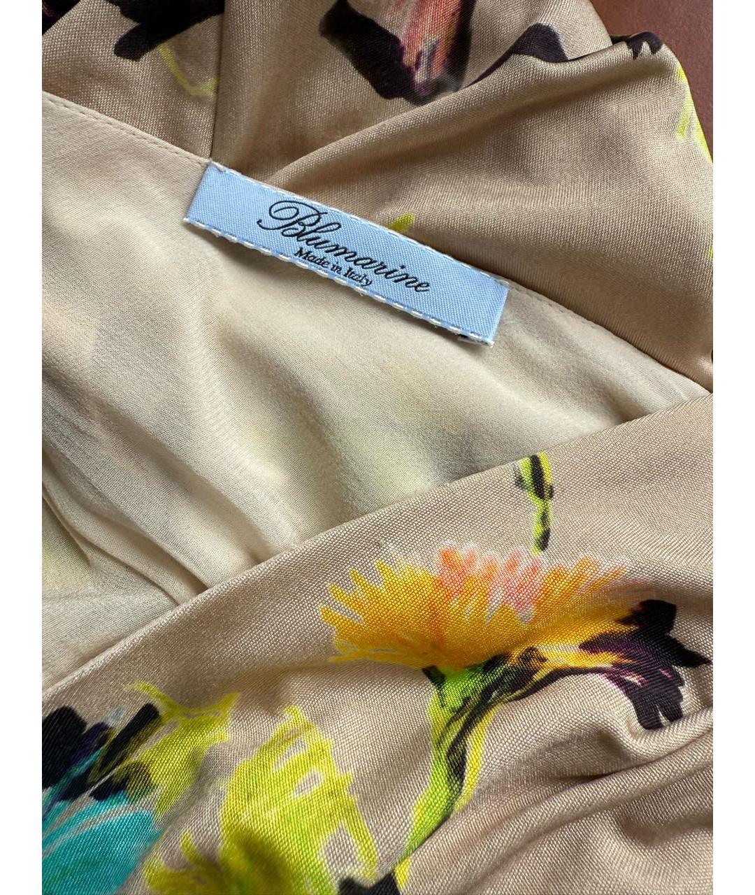 BLUMARINE Мульти шелковое повседневное платье, фото 3